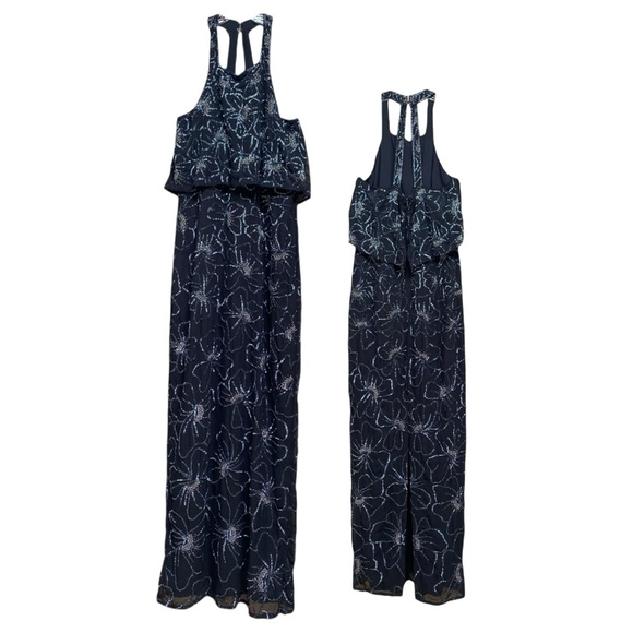 Parker / Formal Beaded Halter Gown / SZ 6/8 - Picture 1 of 1